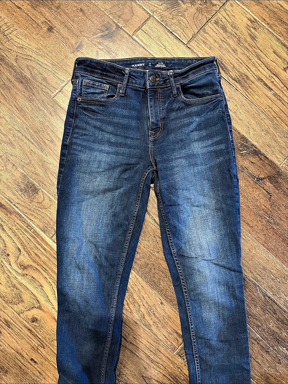 Old Navy Rockstar Super Skinny Mid-Rise Skinny Jeans Size 6 Blue